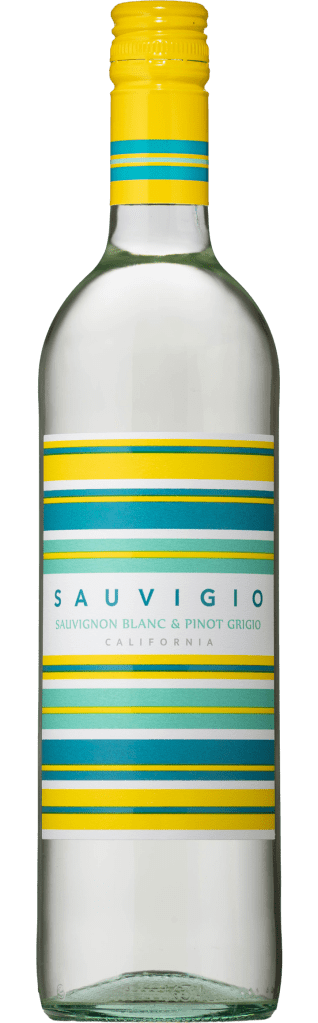 Bottle image of the Sauvigio Sauvignon Blanc and Pinot Grigio white wine blend